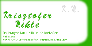 krisztofer mikle business card